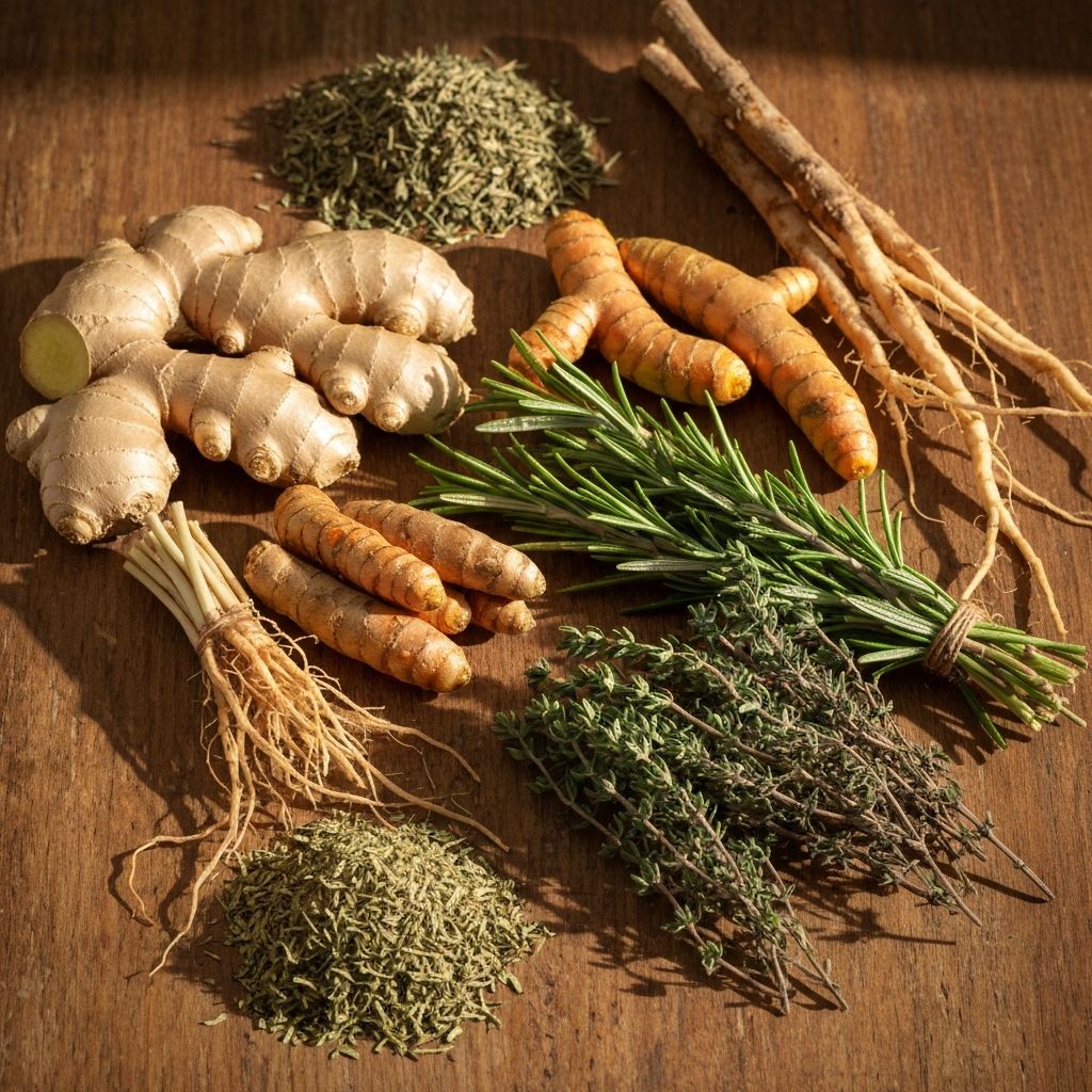 Verschiedene Pflanzen und Kräuter